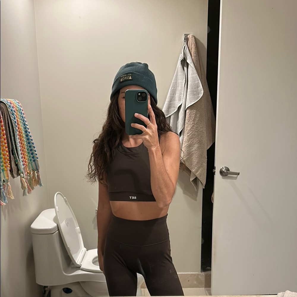 SET Active Brown Sports Bra and Leggings